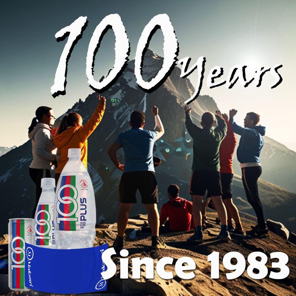 Hydration Bundle: 12 Cans of 100 PLUS Isotonic Sports Drinks with Maksuri Gym Towel Set