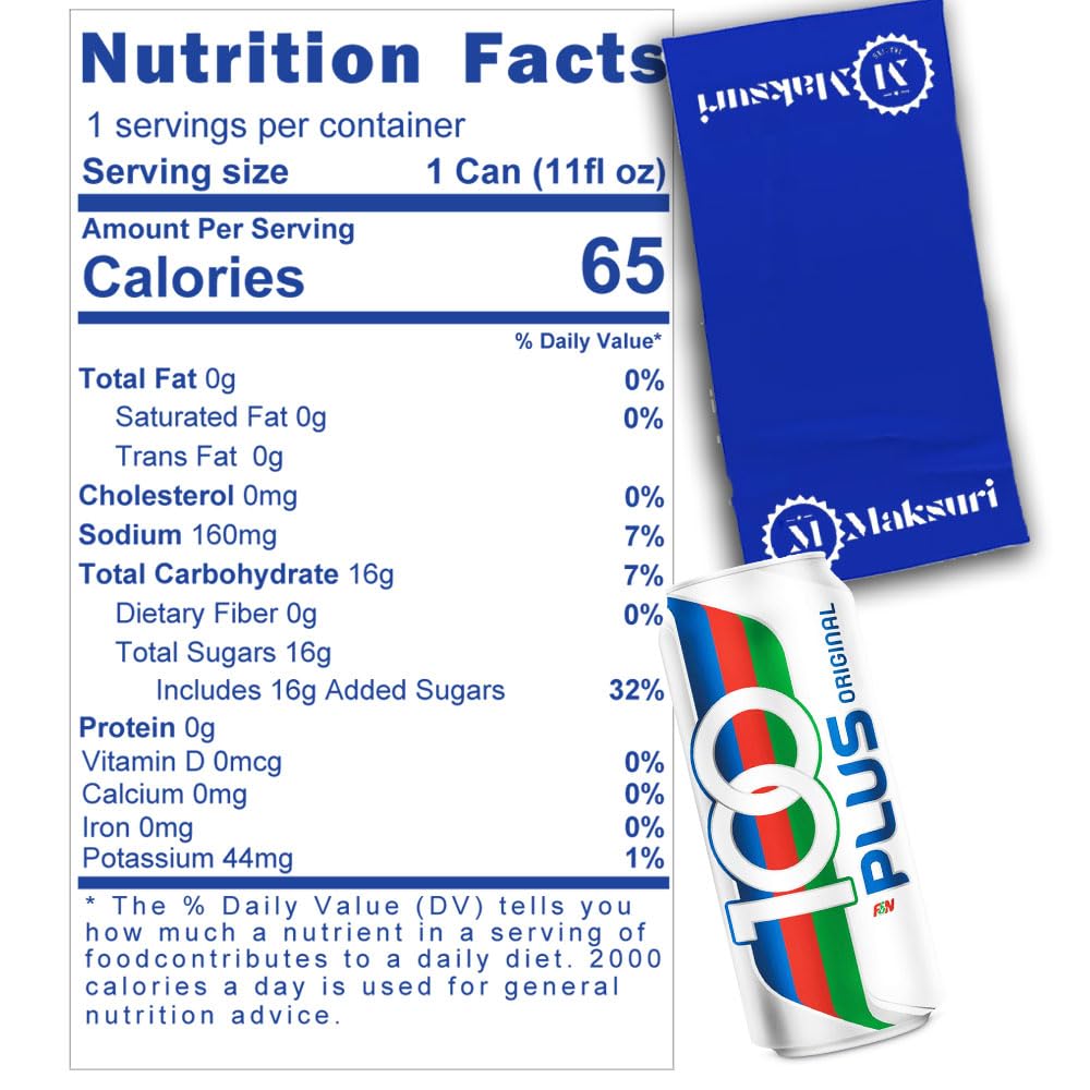 Hydration Bundle: 12 Cans of 100 PLUS Isotonic Sports Drinks with Maksuri Gym Towel Set