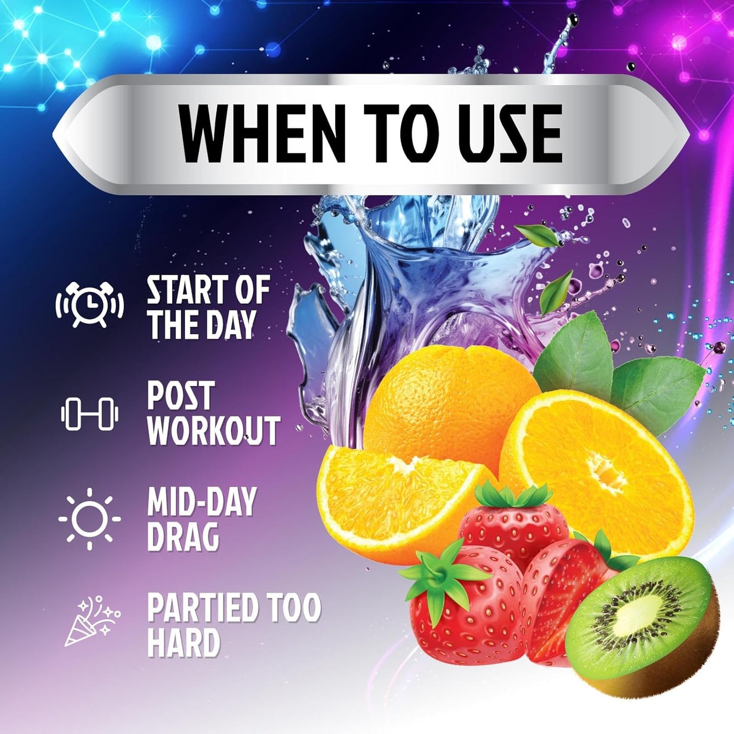 Hydration Powder Mix with 6 Electrolytes, Minerals, Zero Sugar - Keto, Vegan, Non-GMO Electrolyte Drink - 60 Servings