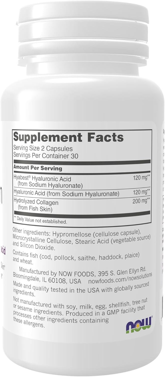 Hydration Rescue Capsules with Hyabest® Hyaluronic Acid for Youthful Skin & Moisture Support, 60 Veg Capsules
