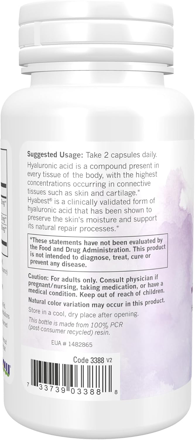 Hydration Rescue Capsules with Hyabest® Hyaluronic Acid for Youthful Skin & Moisture Support, 60 Veg Capsules