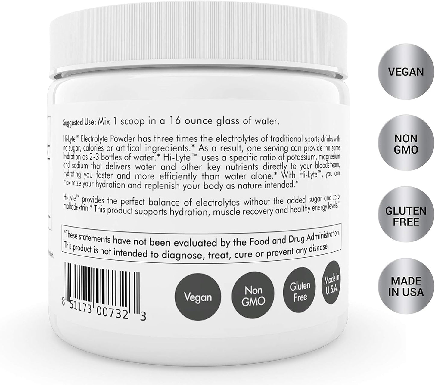 Hydration & Stamina Booster Electrolyte Powder with Potassium & Sodium | No Sugar, Carbs, or Artificial Ingredients | Citrus Salt Flavor | 50 Servings