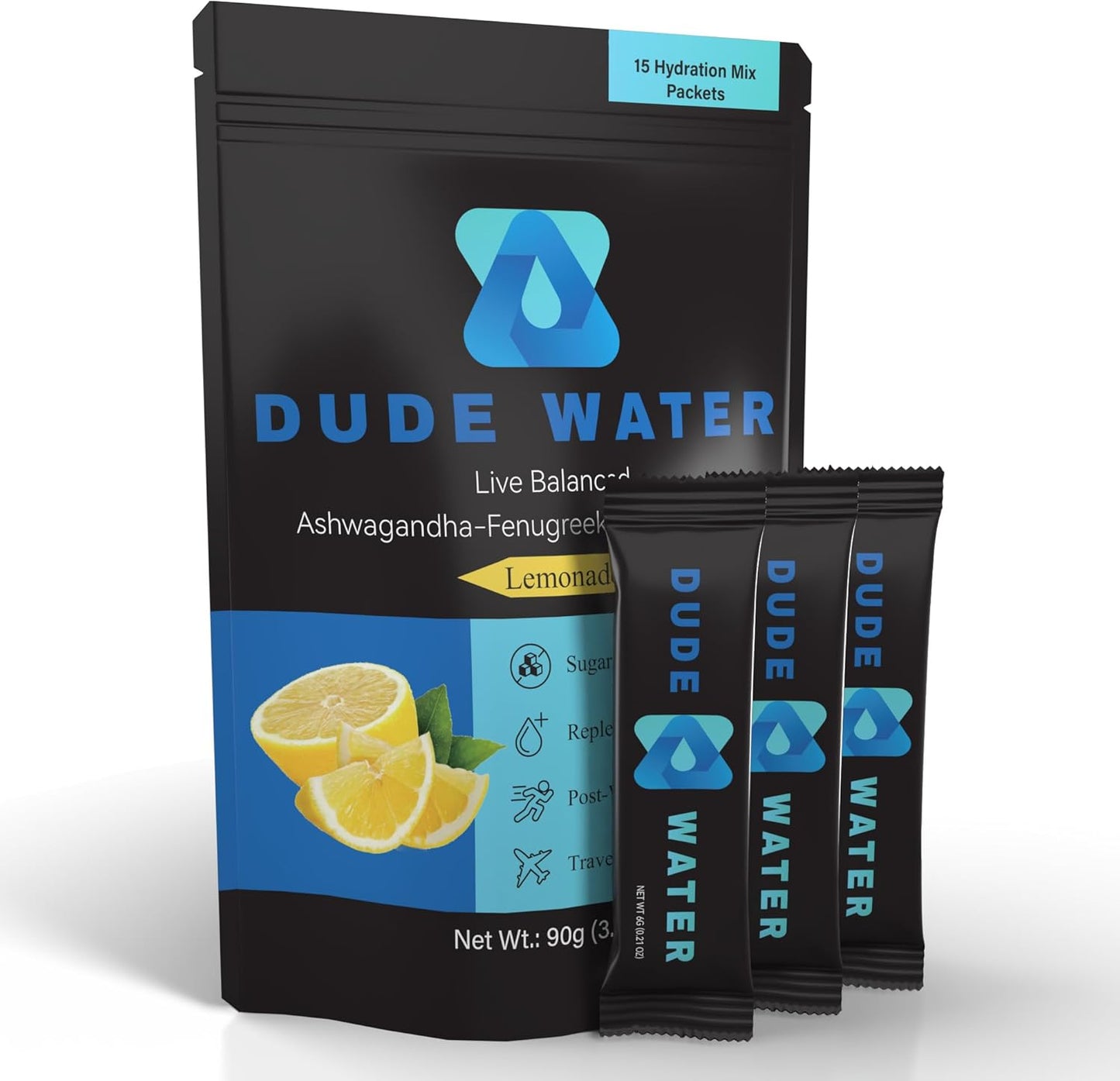 Hydration Supplement Mix with Electrolytes, Ashwagandha, Fenugreek, and Vitamins - Boosts Energy, Hormone Health, and Recovery