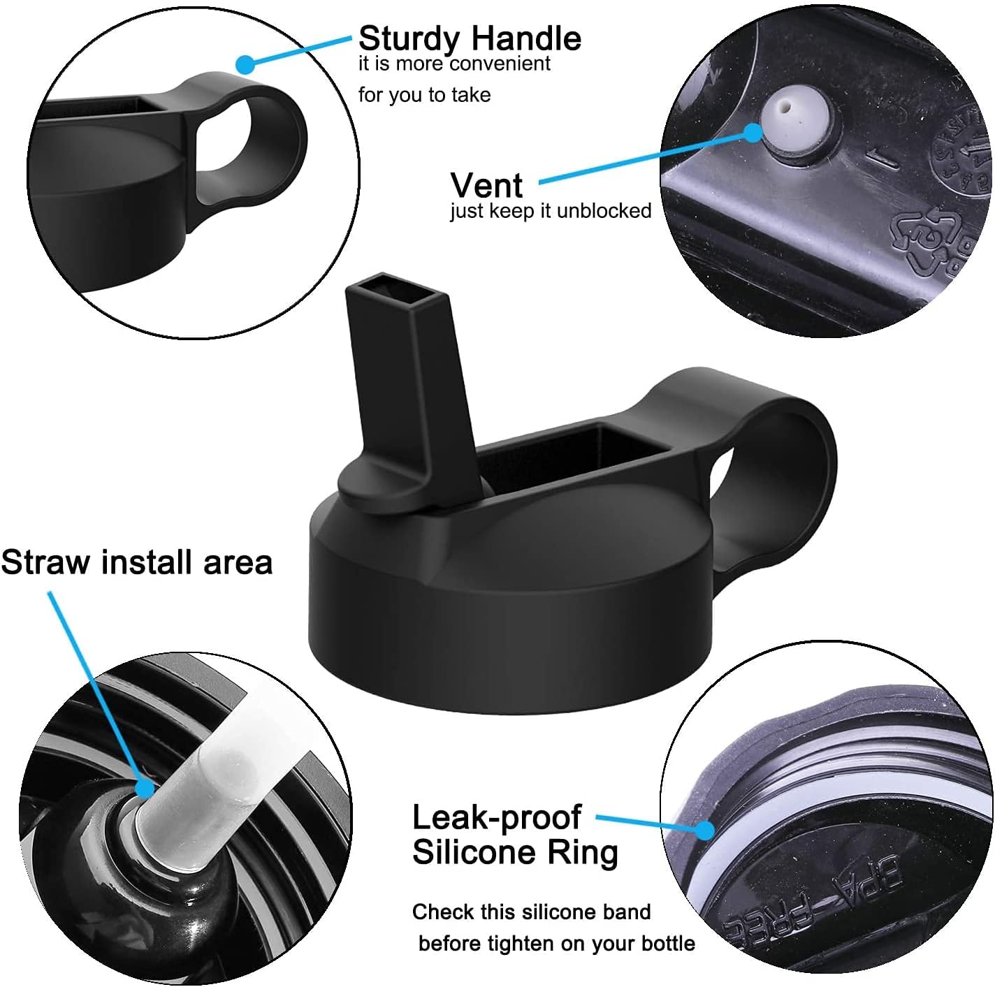 Hydro Flask Wide Mouth Straw Lid and Boot Set for Insulated Water Bottles