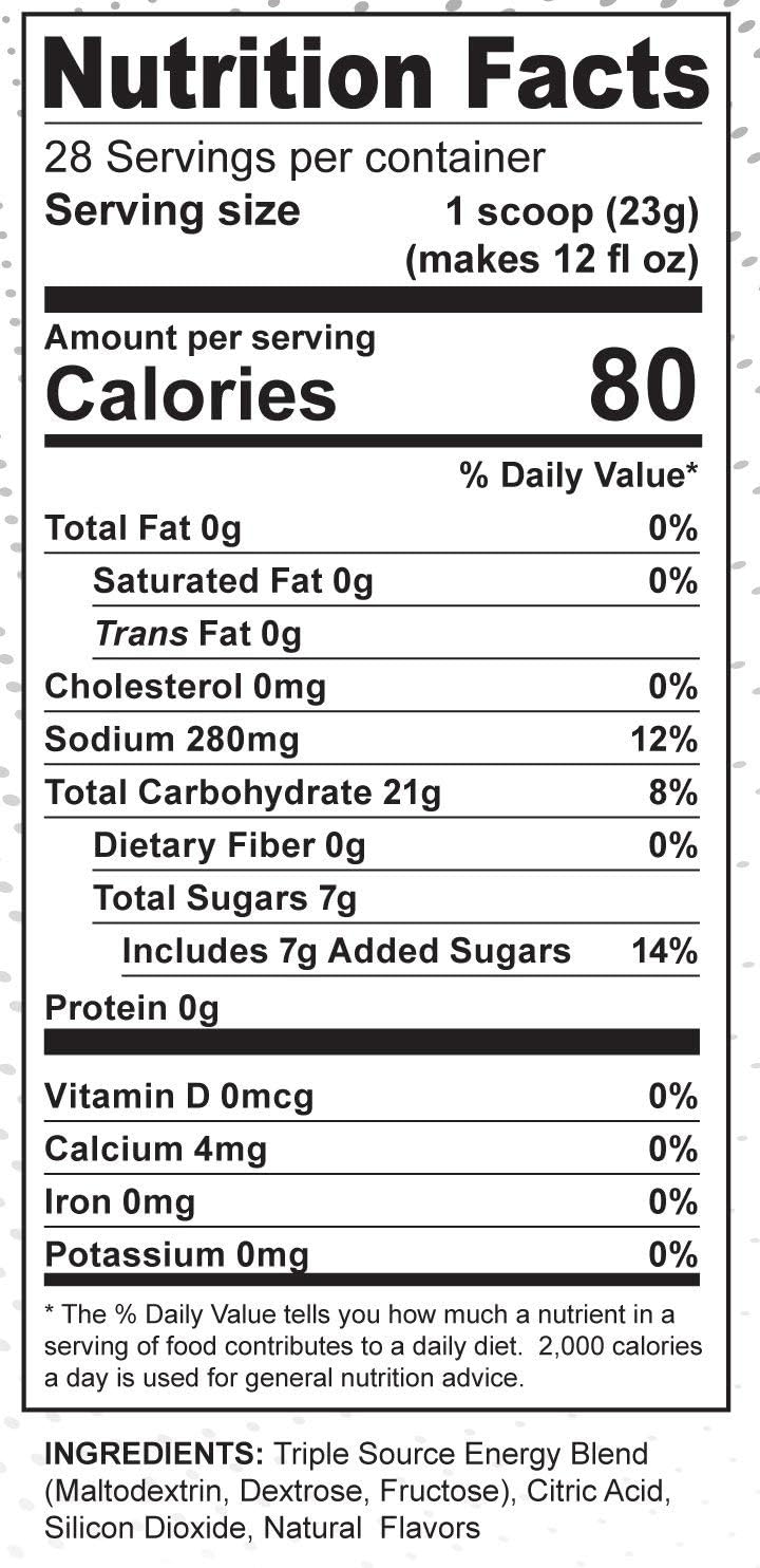 Hydro Lemon Lime Energy Drink Mix - 28 Servings, Eco-Friendly Packaging, Dextrose, Fructose, Maltodextrin & Electrolytes