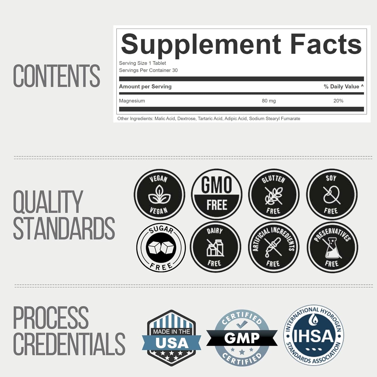 Hydrogen Water Tablets with Magnesium - 30 Tablets, Creates 12 PPM Molecular Hydrogen Drinking Water