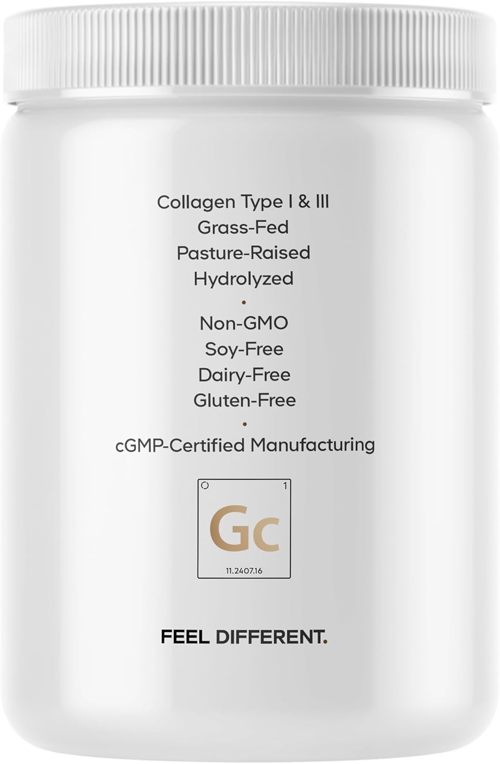Hydrolyzed Collagen Peptides Powder - Grass-Fed, Type I & III - GLP-1 Support Supplement - Unflavored - 10.58 Oz - Non-GMO, Gluten-Free, Dairy-Free
