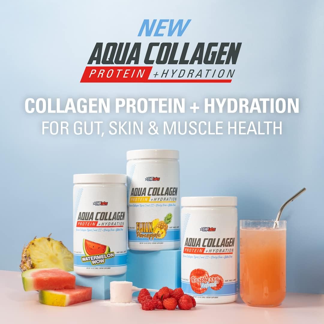 Hydrolyzed Collagen Peptides Powder - Raspberry Flavor, Grass Fed Bovine Collagen, 10g Protein per Serving, 24 Servings