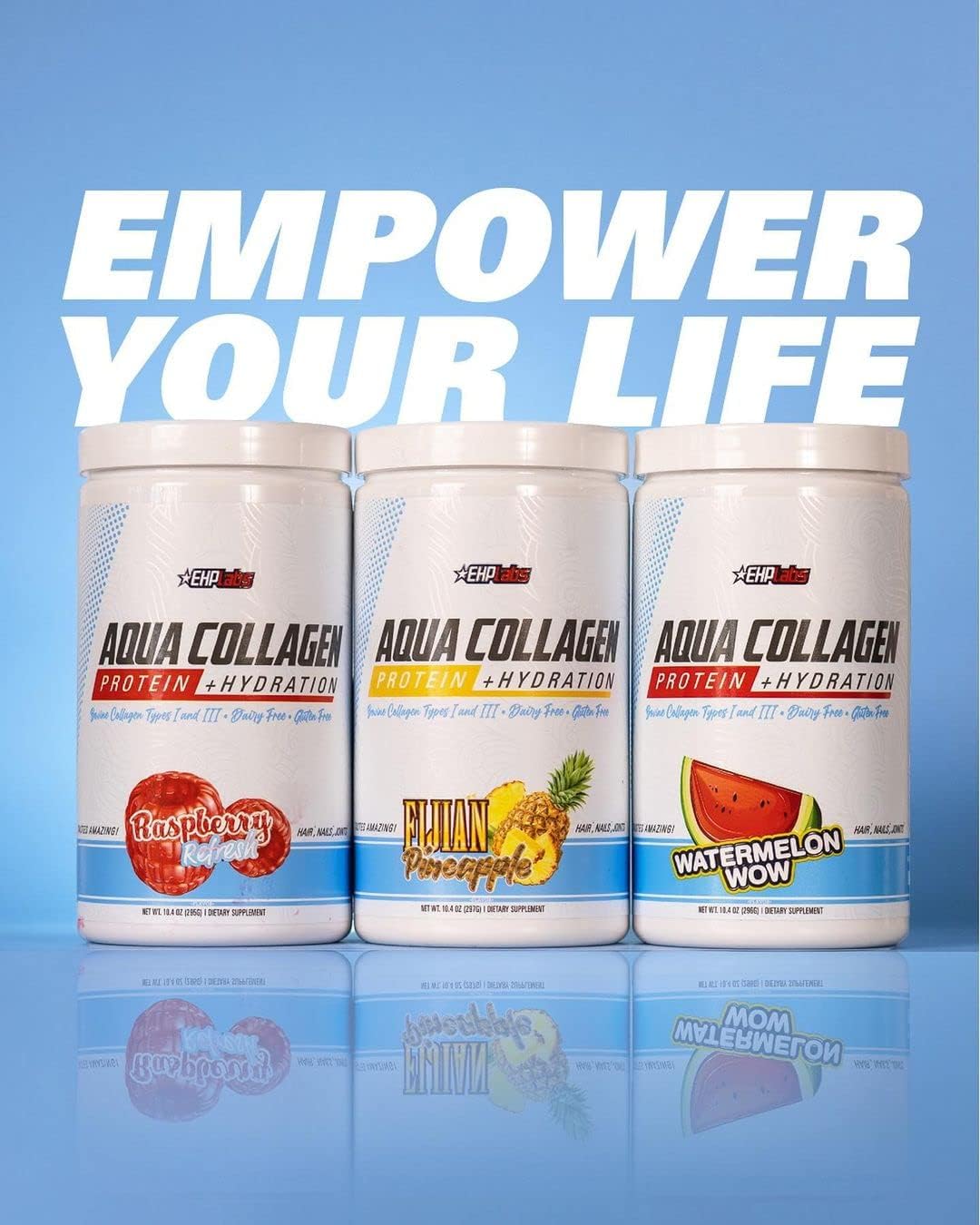 Hydrolyzed Collagen Peptides Powder - Raspberry Flavor, Grass Fed Bovine Collagen, 10g Protein per Serving, 24 Servings