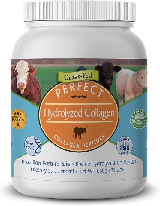 Hydrolyzed Collagen Peptides Powder - Unflavored for Men and Women - Grass Fed - Easy Absorption - 660g