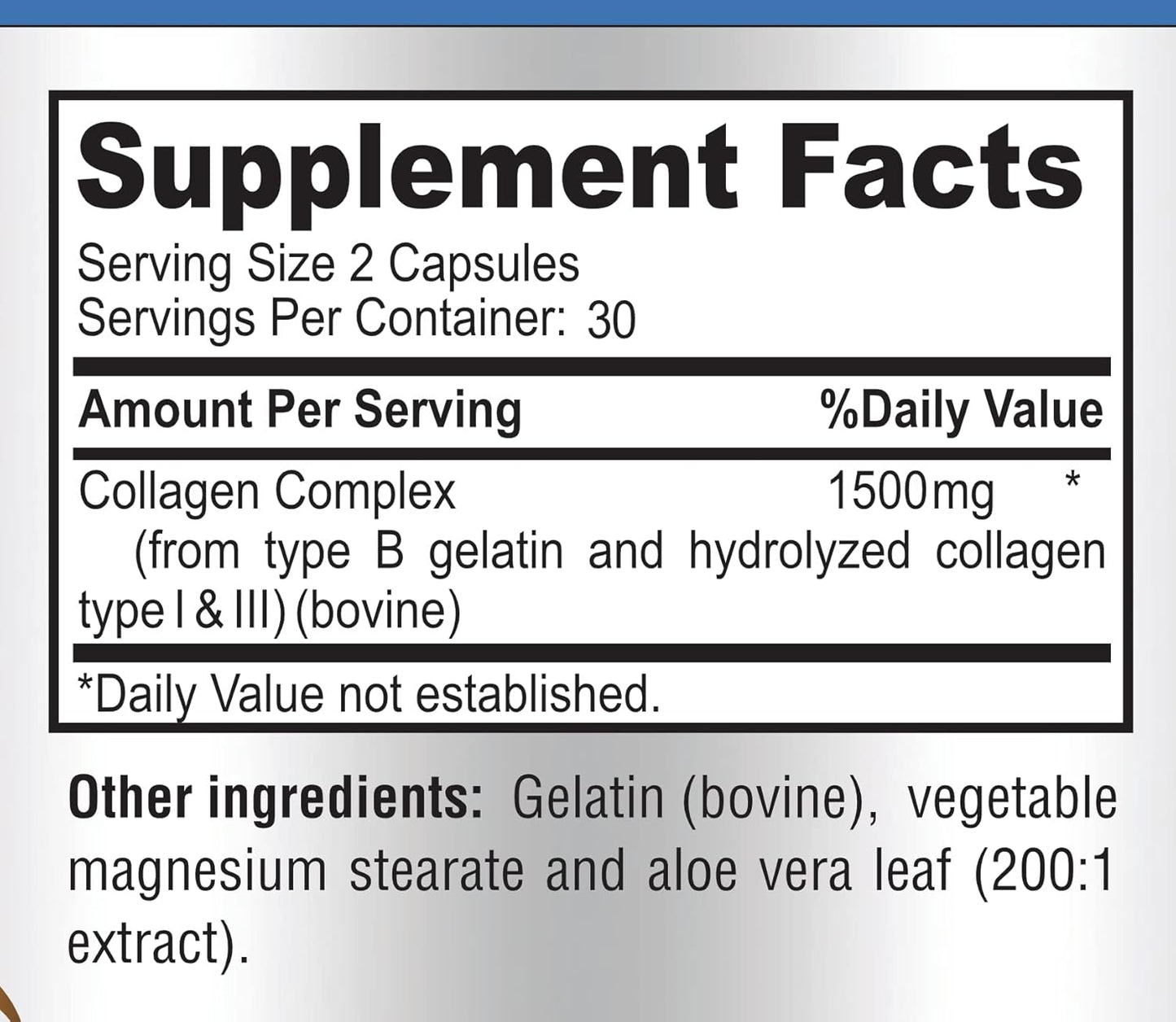 Hydrolyzed Collagen Supplement Capsules - Supports Hair, Skin, Nails, Joints - YUMMYVITE Collagen Types I & III, 60 Count