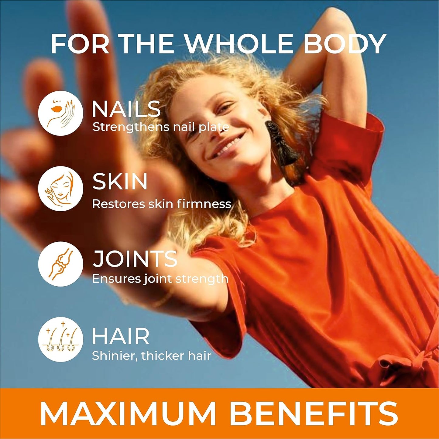 Hydrolyzed Grass Fed Bovine Collagen Peptides Supplement for Joint, Nerve & Bone Support - Non-GMO - 100 Capsules for Men and Women