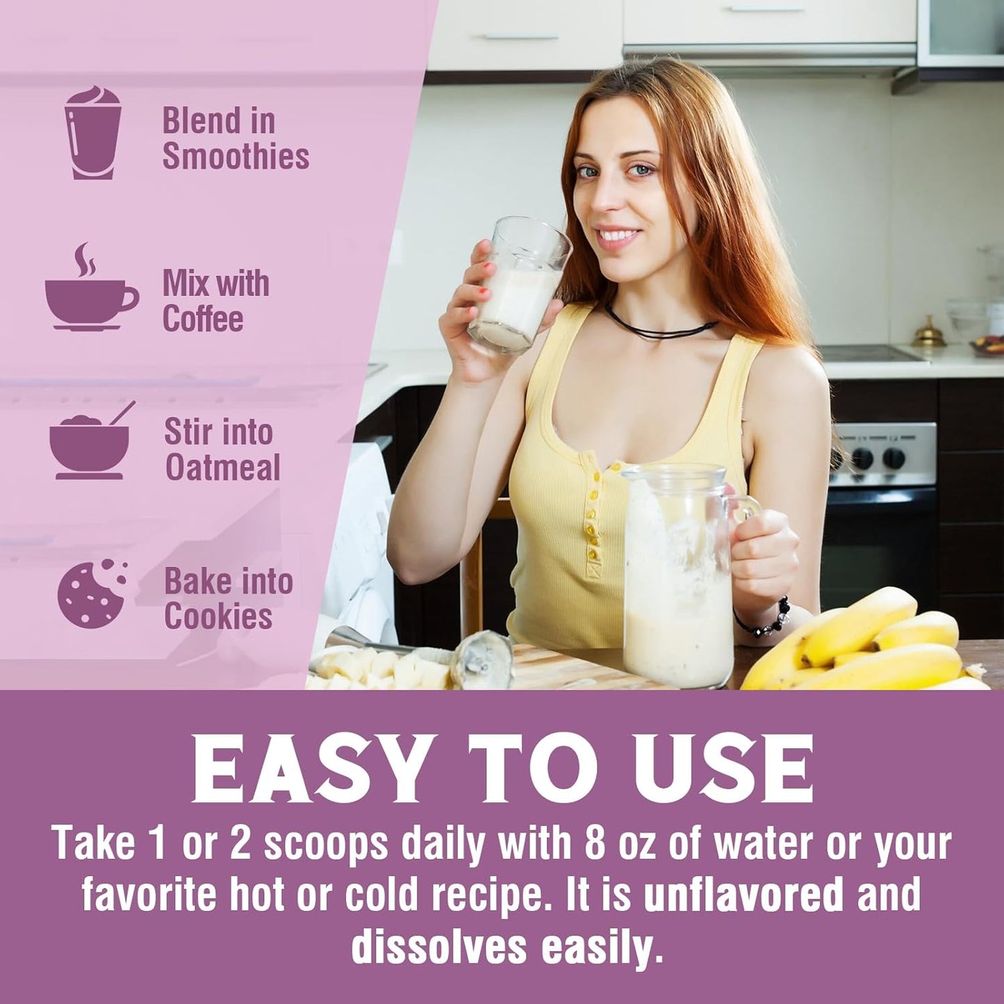 Hydrolyzed Multi Collagen Peptides Powder - Type I, II, III, V, X for Skin, Hair, Nails & Joints - Unflavored, Non-GMO, Keto, GF - 17 Servings, 6oz - Zero Sugar - Men & Women