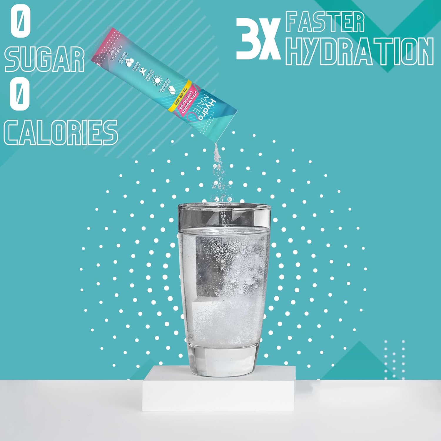 HydroMATE Electrolytes Powder Variety Pack - 30 Sugar-Free Hydration Packets with Vitamin C for Energy Boost - Perfect for Keto Diet & Party Favors