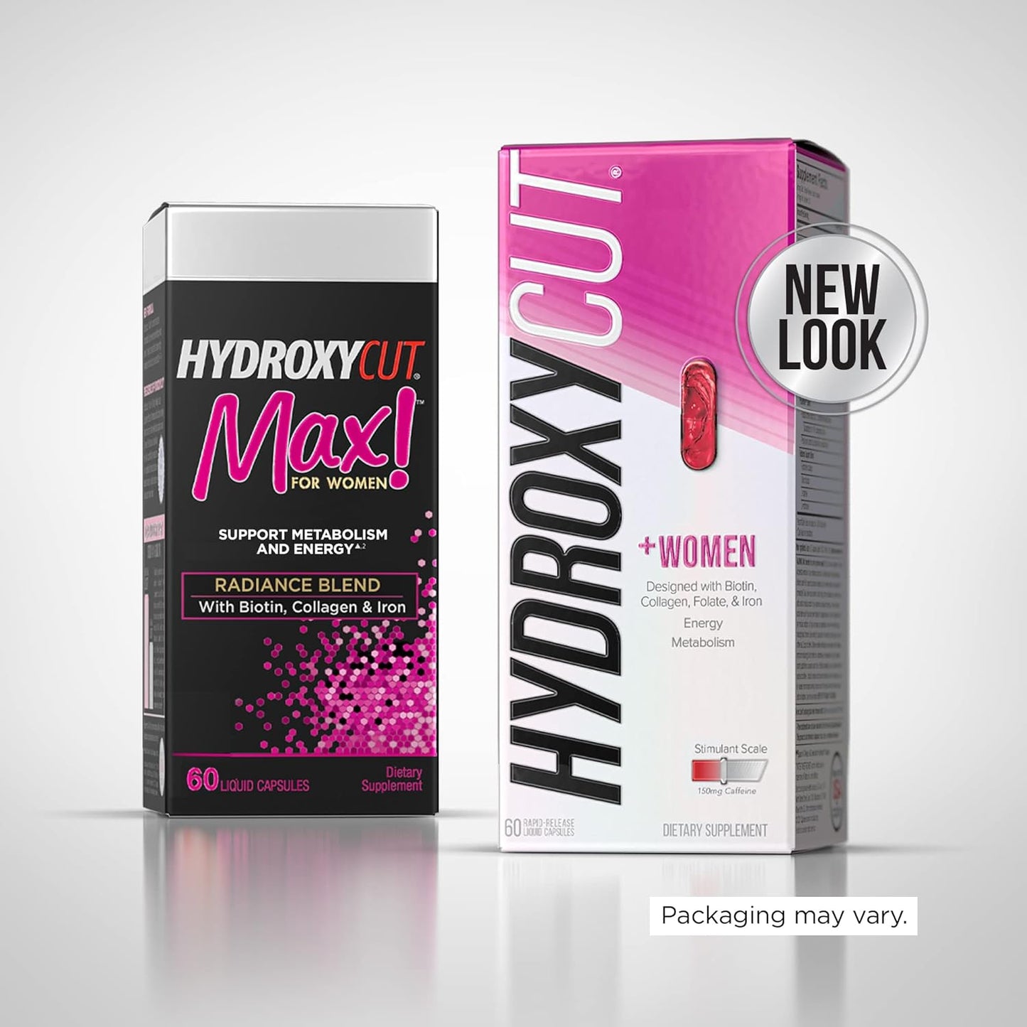 Hydroxycut Women Rapid-Release Liquid Capsules - Pack of 2 with Biotin, Collagen, Folate & Iron