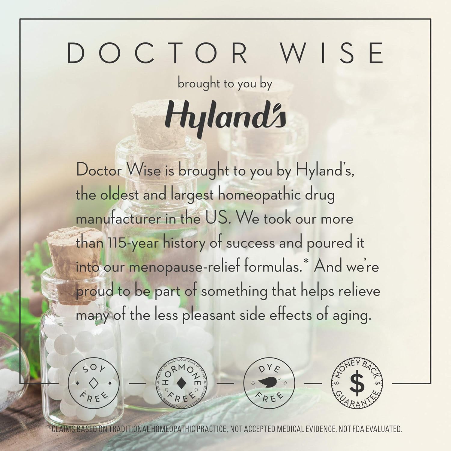 Hyland's Doctor Wise Mood Relief Tablets for Menopause Symptoms, 68 Count