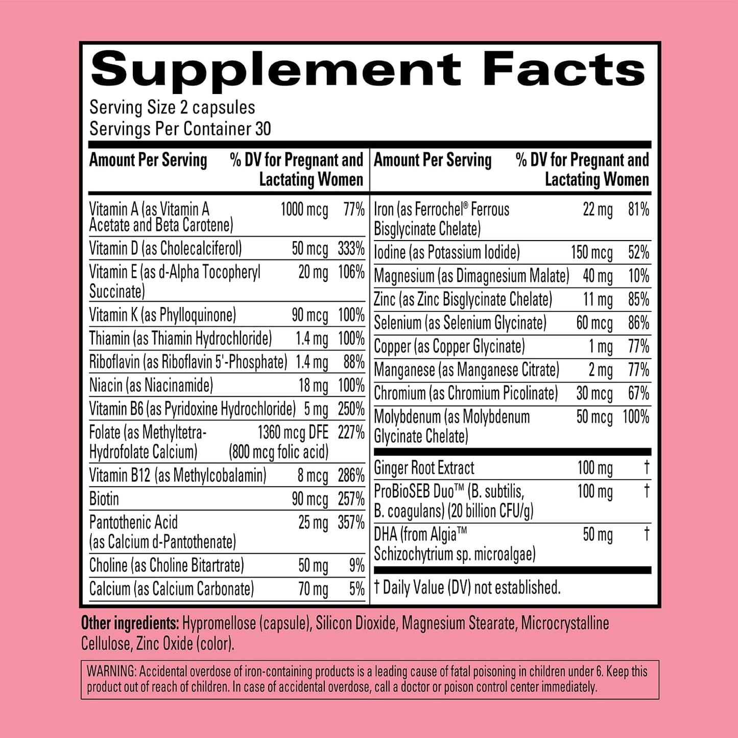 Hyland's Easy Morning Prenatal Multivitamin with Digestive Health & Morning Sickness Relief, 60 Vegan Capsules