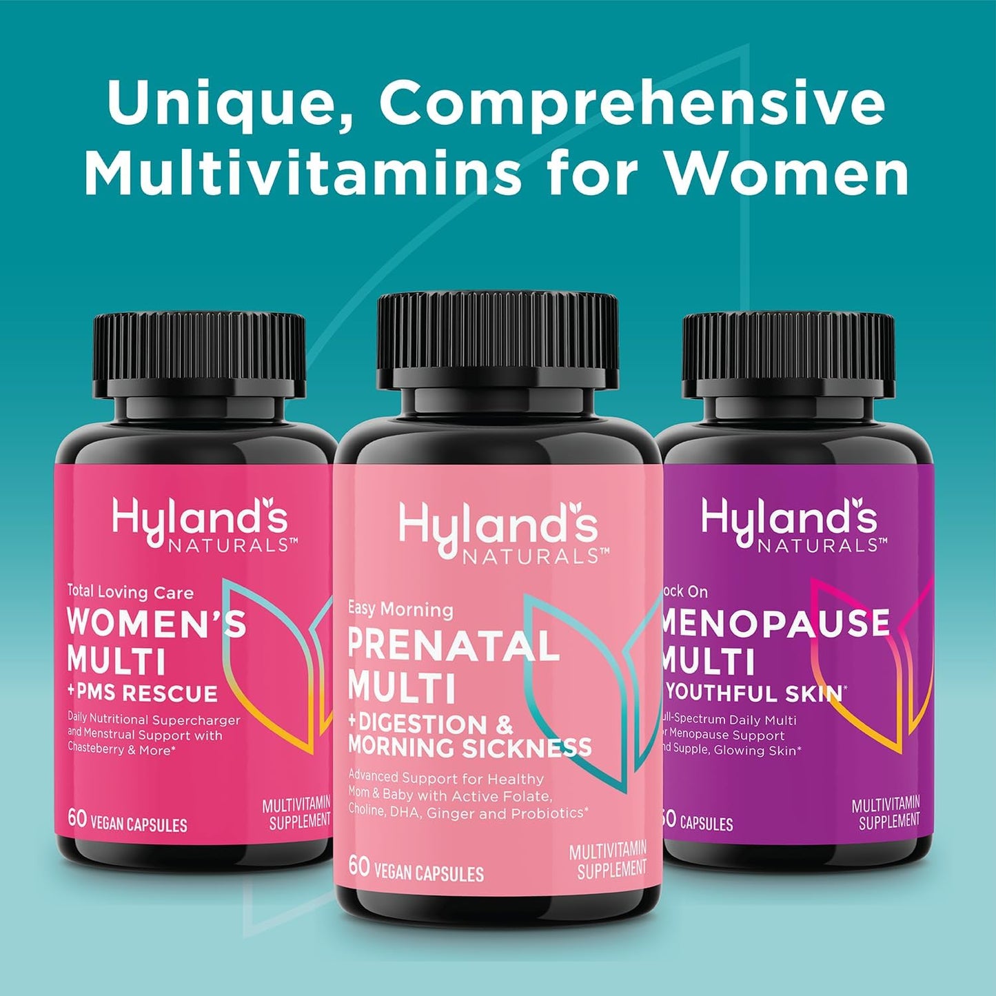 Hyland's Easy Morning Prenatal Multivitamin with Digestive Health & Morning Sickness Relief, 60 Vegan Capsules