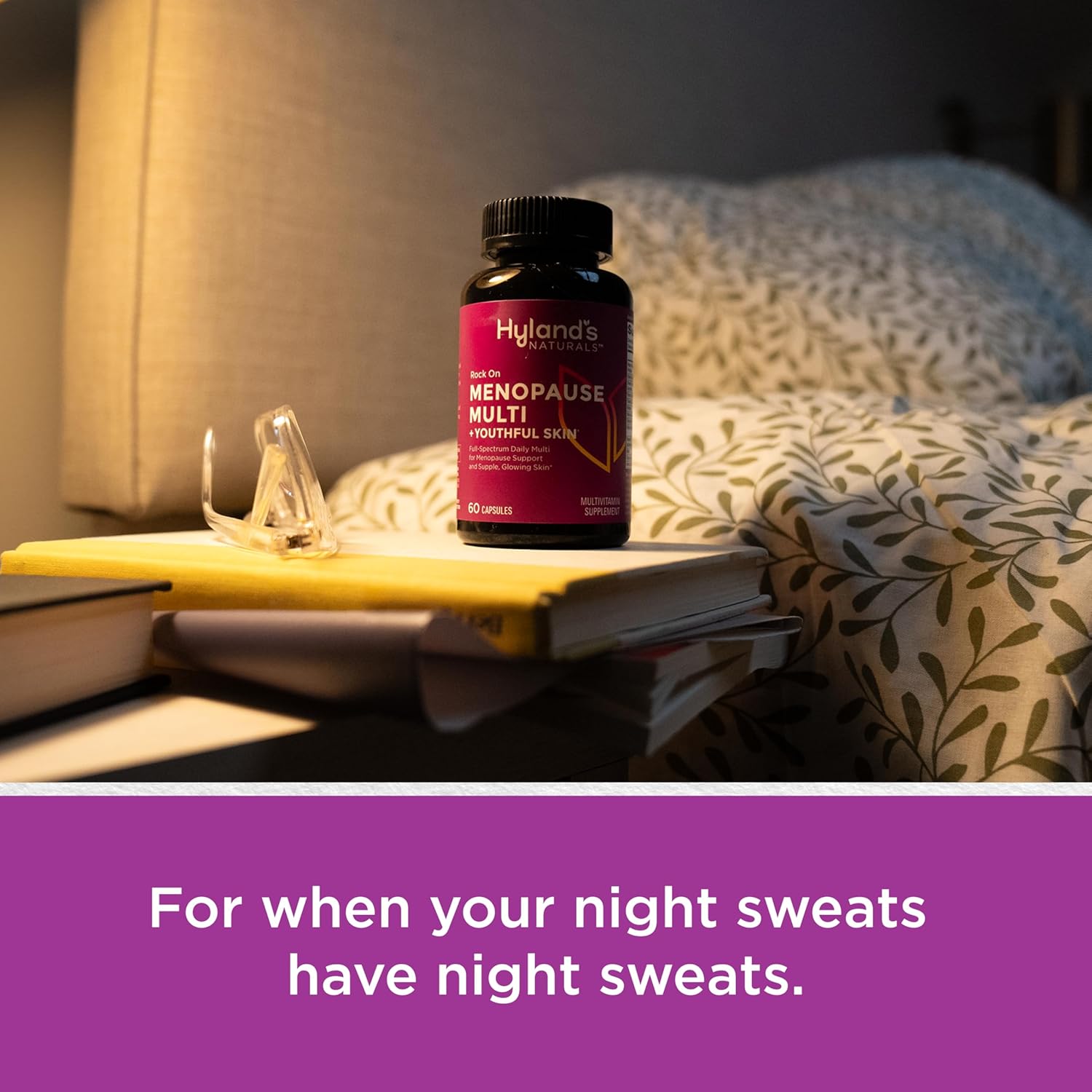 Hyland's Rock On Menopause Relief Multivitamin for Women - 60 Capsules - Immune Support, Biotin, Collagen, Red Clover - Youthful Skin Formula