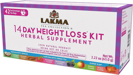 HYLEYS Lakma Green Tea Weight Loss Kit - 14 Days Supply, 42 Tea Bags