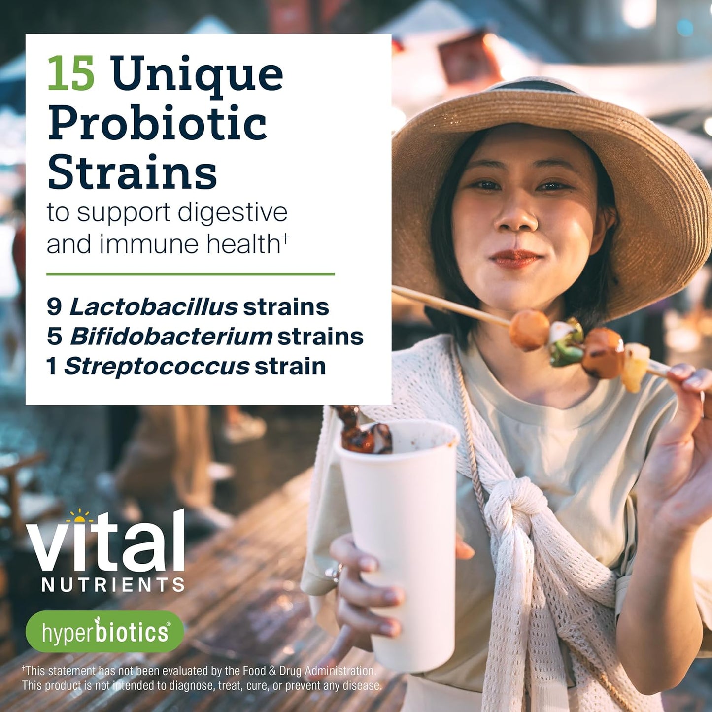 Hyperbiotics Pro-15 Pre + Probiotic Supplement | 15 Strains | Supports Digestive Health | Vegan | 60 Pearl Tablets