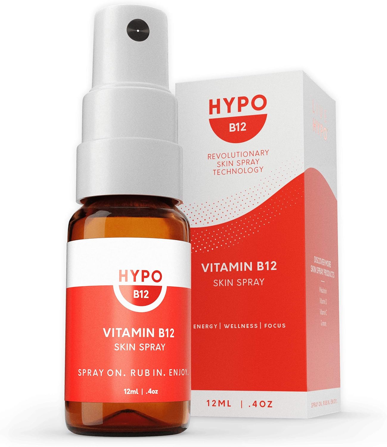 Hypo Vitamin B12 Spray by Eirtree Health | 16x More Effective Than Pills | Rapid Absorption | Topical for Energy & Mood | 680 mcg Per Application | 30 Day Supply