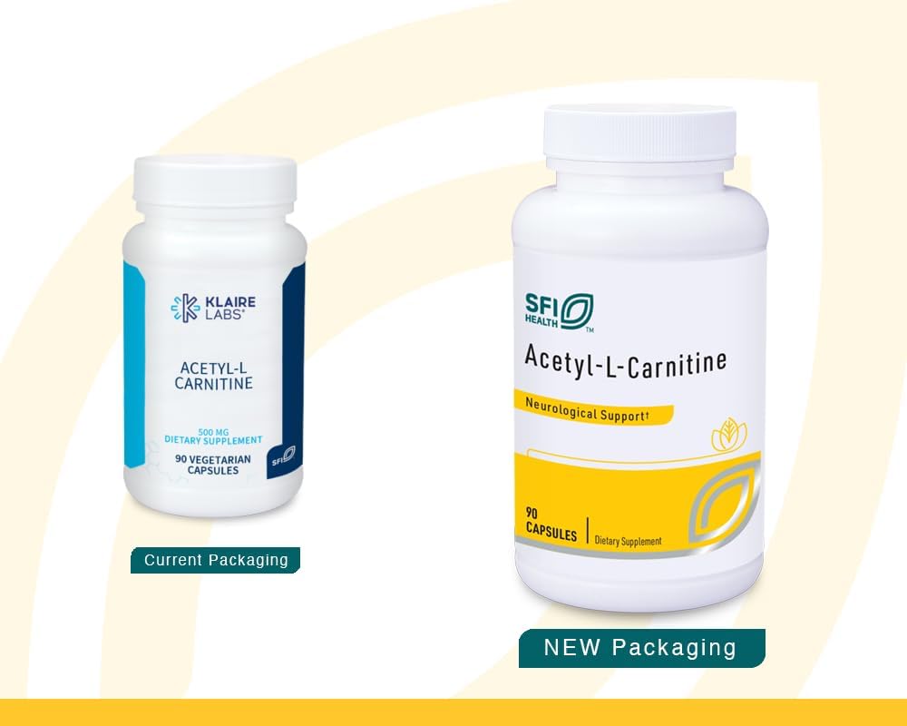 Hypoallergenic Acetyl-L-Carnitine 500mg Capsules - Cognitive & Brain Health Support Supplement (90 Count)