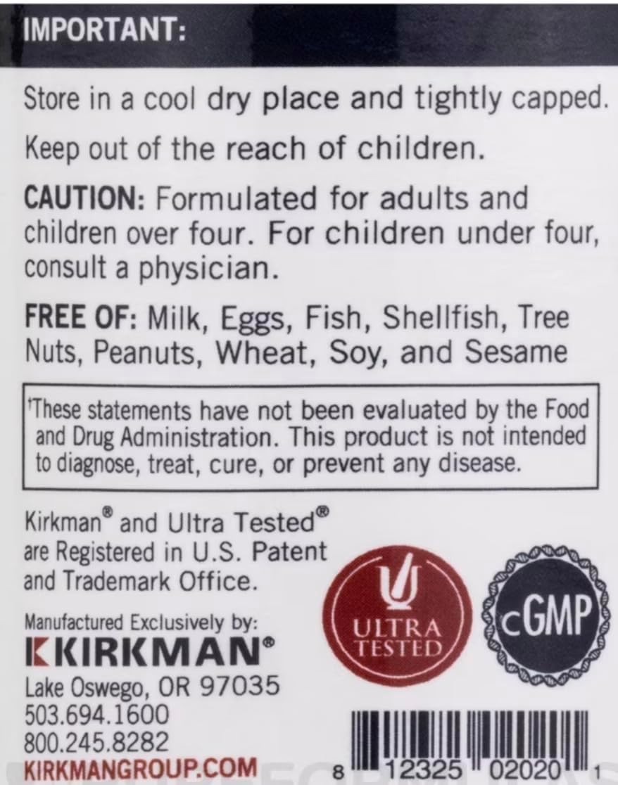 Hypoallergenic Kirkman Vitamin E Capsules - 100 IU, 100 Vegetarian Capsules, Gluten, Casein, and Soy-Free, Immune System Support