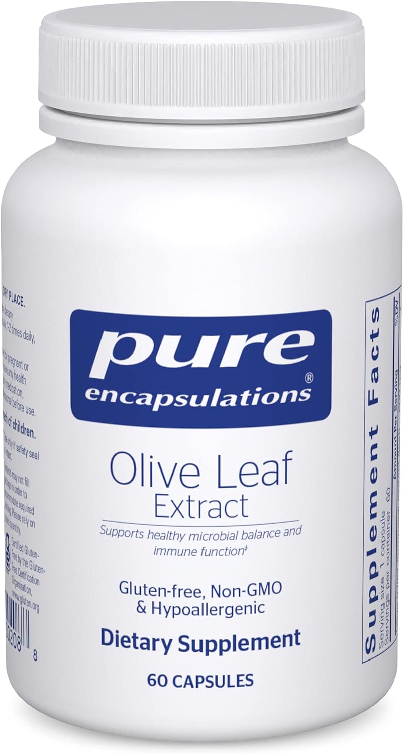 Hypoallergenic Olive Leaf Extract Capsules for Immune Support and Intestinal Health - 60 Count