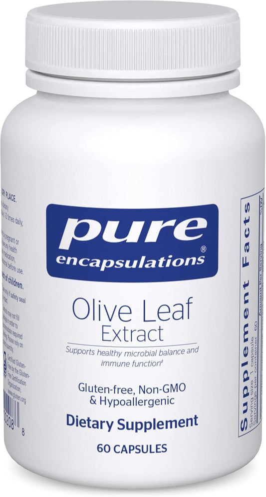 Hypoallergenic Olive Leaf Extract Capsules for Immune Support and Intestinal Health - 60 Count