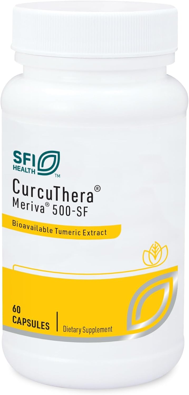 Hypoallergenic Vegan CurcuThera Capsules with 500mg Meriva Curcumin Complex - Patented Phytosome Delivery Technology - 60 ct.