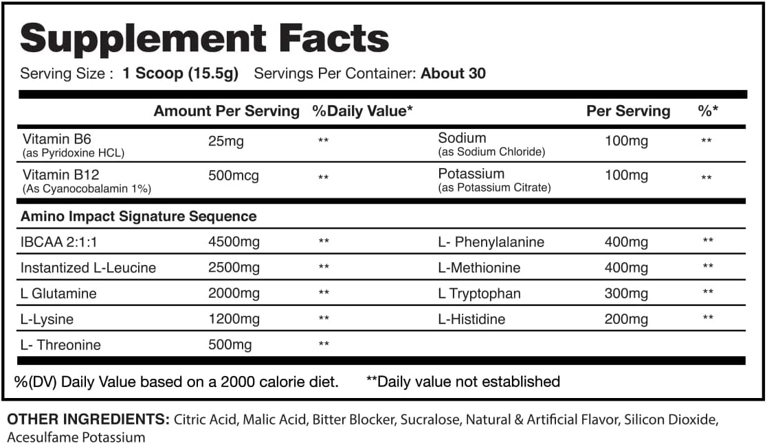I-Prevail Amino Impact BCAA & EAA Supplement for Hydration, Recovery, and Endurance - Keto Friendly Formula with 7g BCAA's, 3g EAA's, and 2g Glutamine - 30 Servings (ICY Blue Razz)