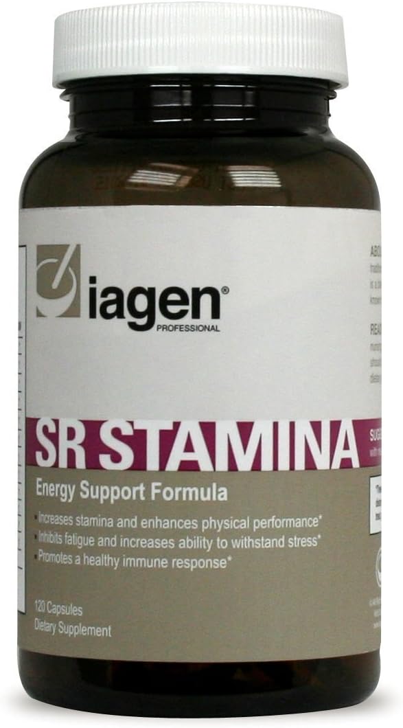 Iagen Professional SR Stamina Supplement with Maca Root Powder and Ashwagandha - Energy, Stamina, Athletic Performance, Memory Support - 120 Capsules