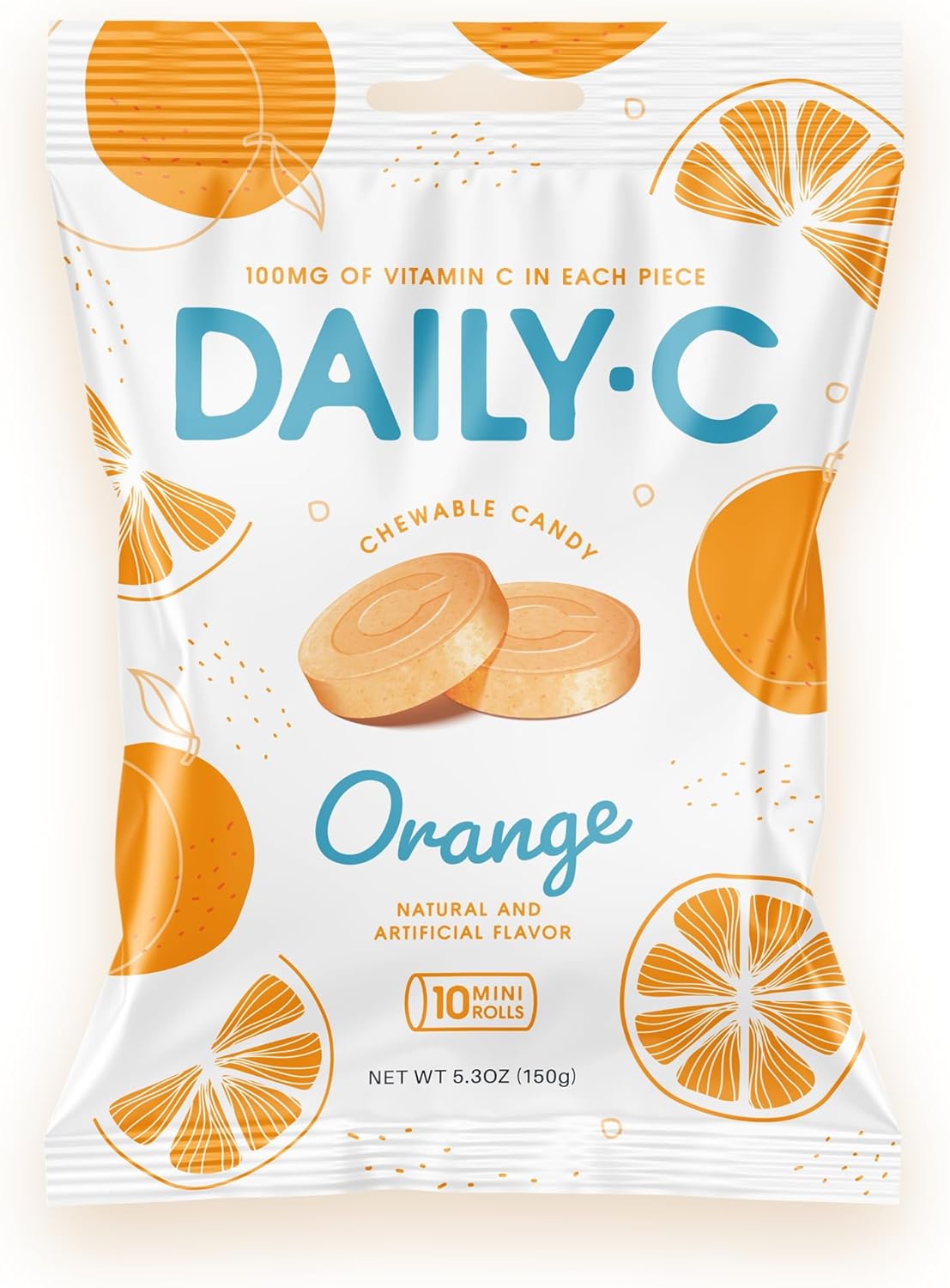 Iconic Candy Vitamin C Orange Chewables | 100MG Per Piece | Delicious Daily C Supplement