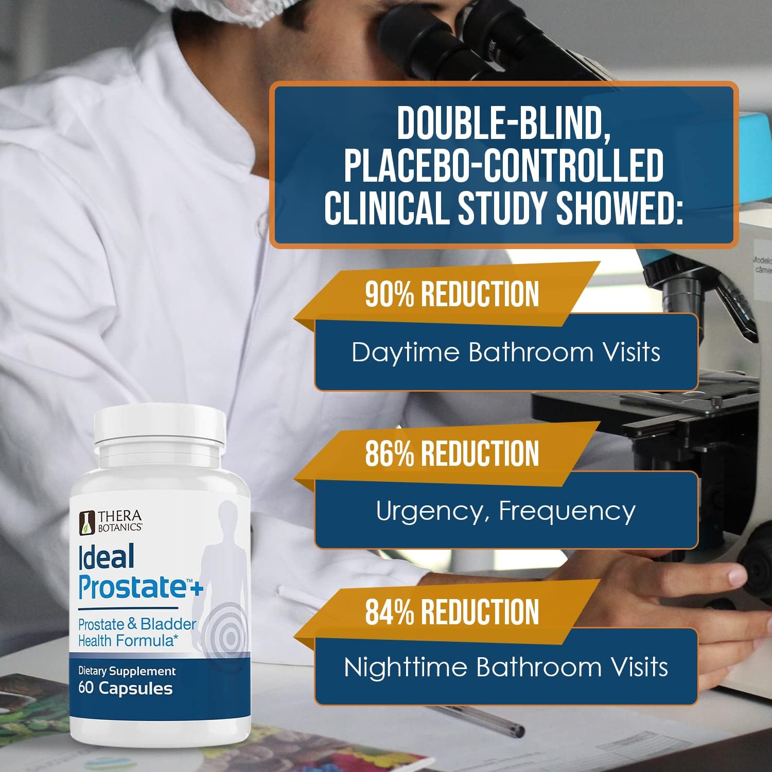 Ideal Prostate Plus Therabotanics Advanced Men's Prostate Support with Saw Palmetto and Lycopene for Natural Relief