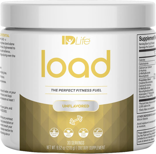 IDLife Premium Unflavored Fitness Fuel Drink Powder - Enhance Performance, Strength, Gains & Endurance - 30 Servings