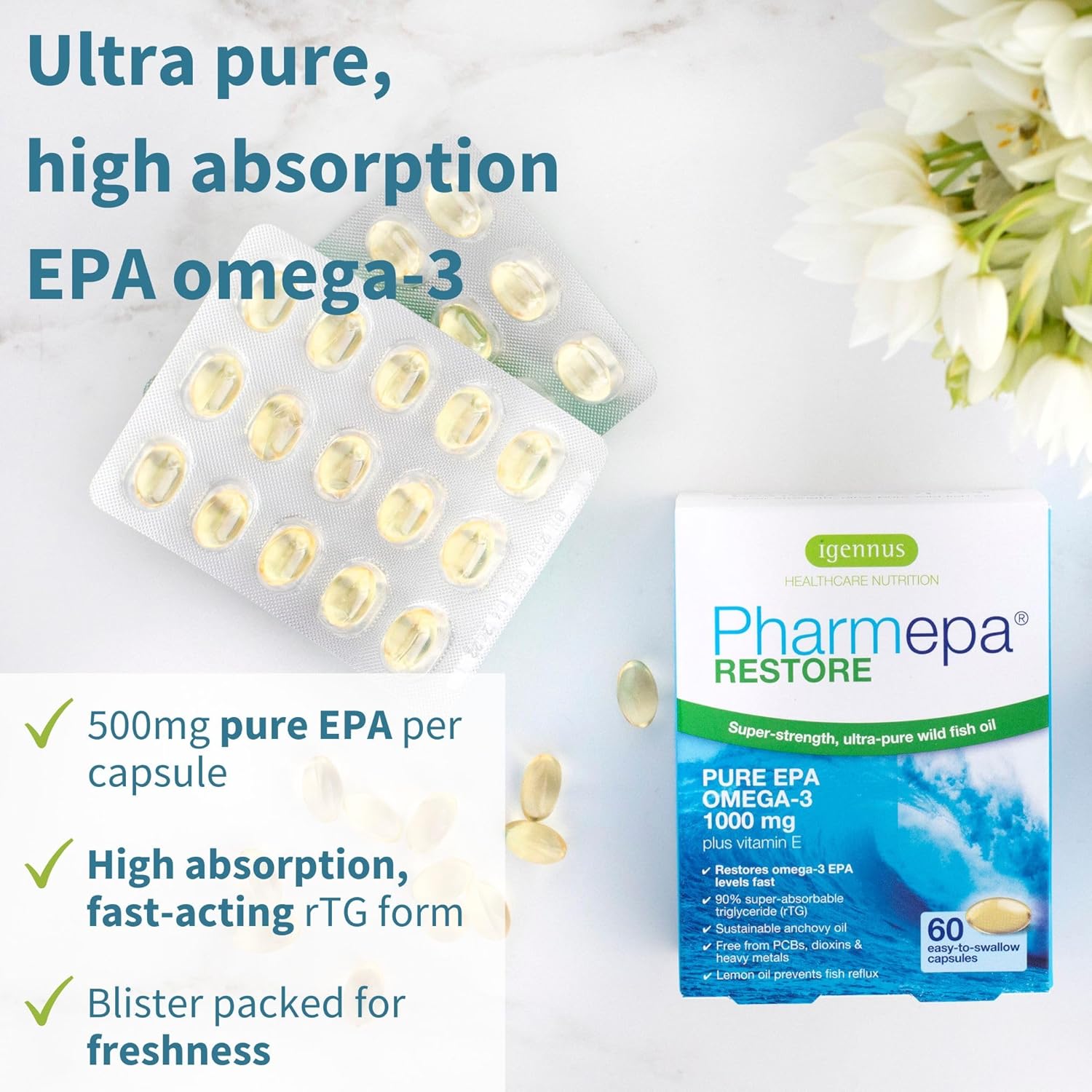 Igennus Healthcare Nutrition Bundle: Pharmepa Restore & Longvida Lipidated Curcumin for Omega-3 & Curcumin Support