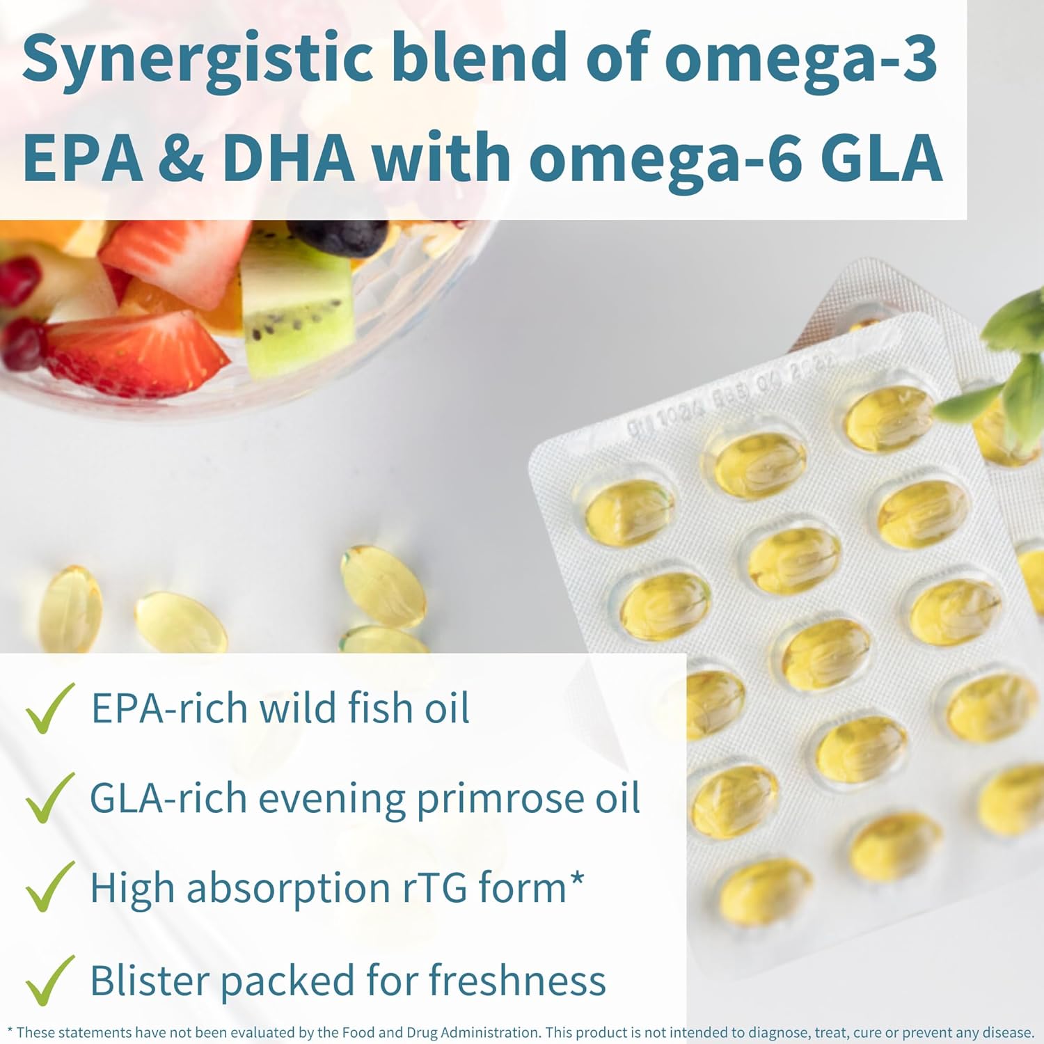 Igennus Pharmepa Complete EPA DHA Omega 3 Fish Oil with GLA, Lemon Flavor - 60 Softgels