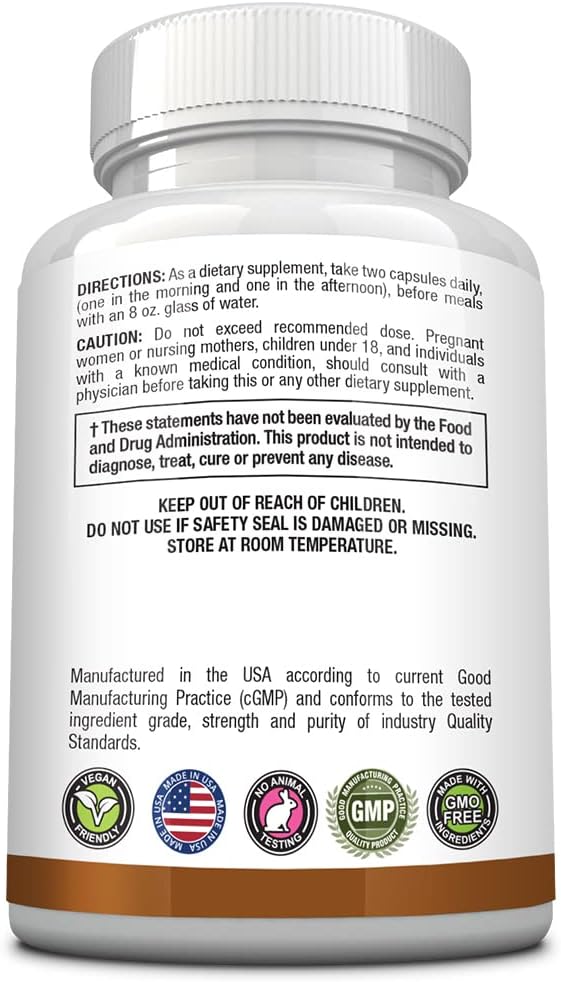 Immune and Cognitive Support Mushroom Complex with Lion’s Mane, Chaga, Reishi, Turkey Tail, Shiitake, and Oyster - 60 Vegan Capsules