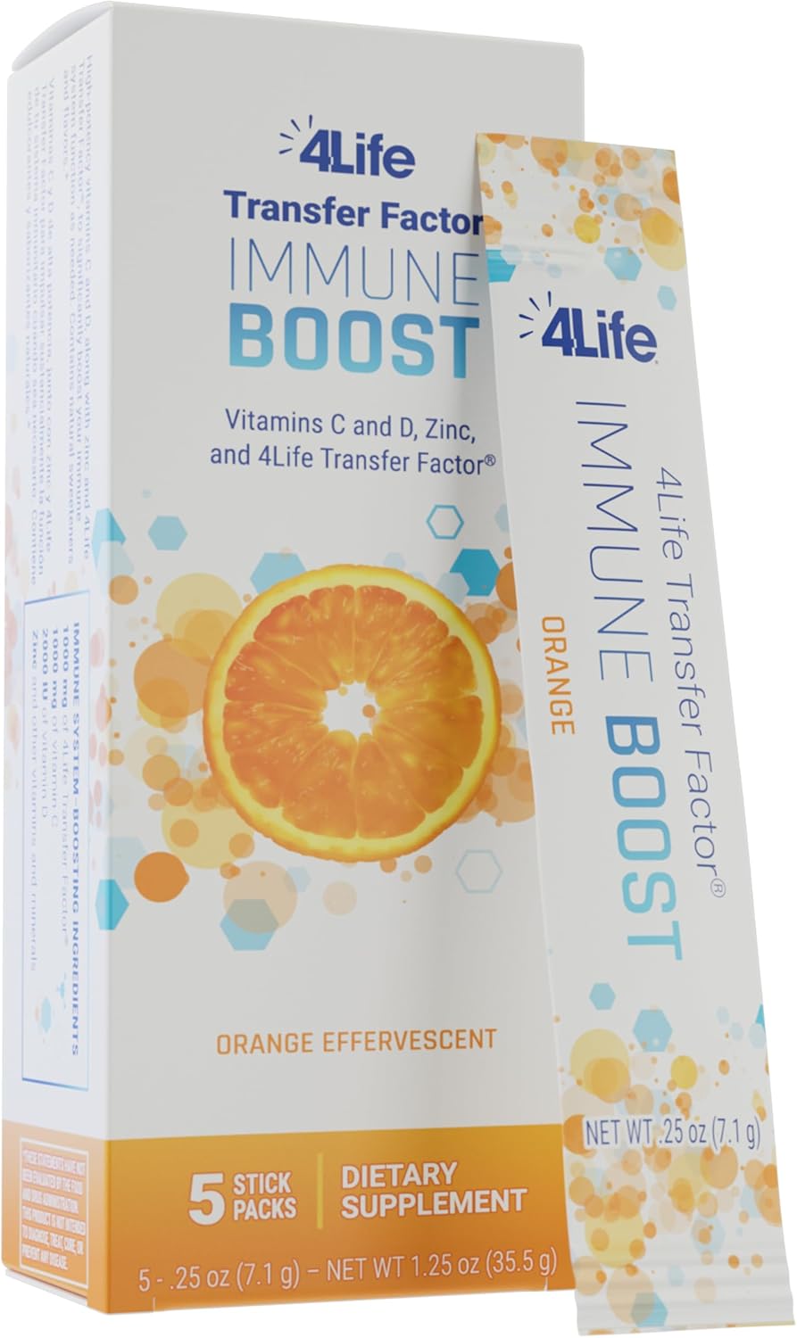 Immune Boost Powder Packs - Transfer Factor, Zinc, Vitamin C - 4Life Wide Spectrum Immune Defense