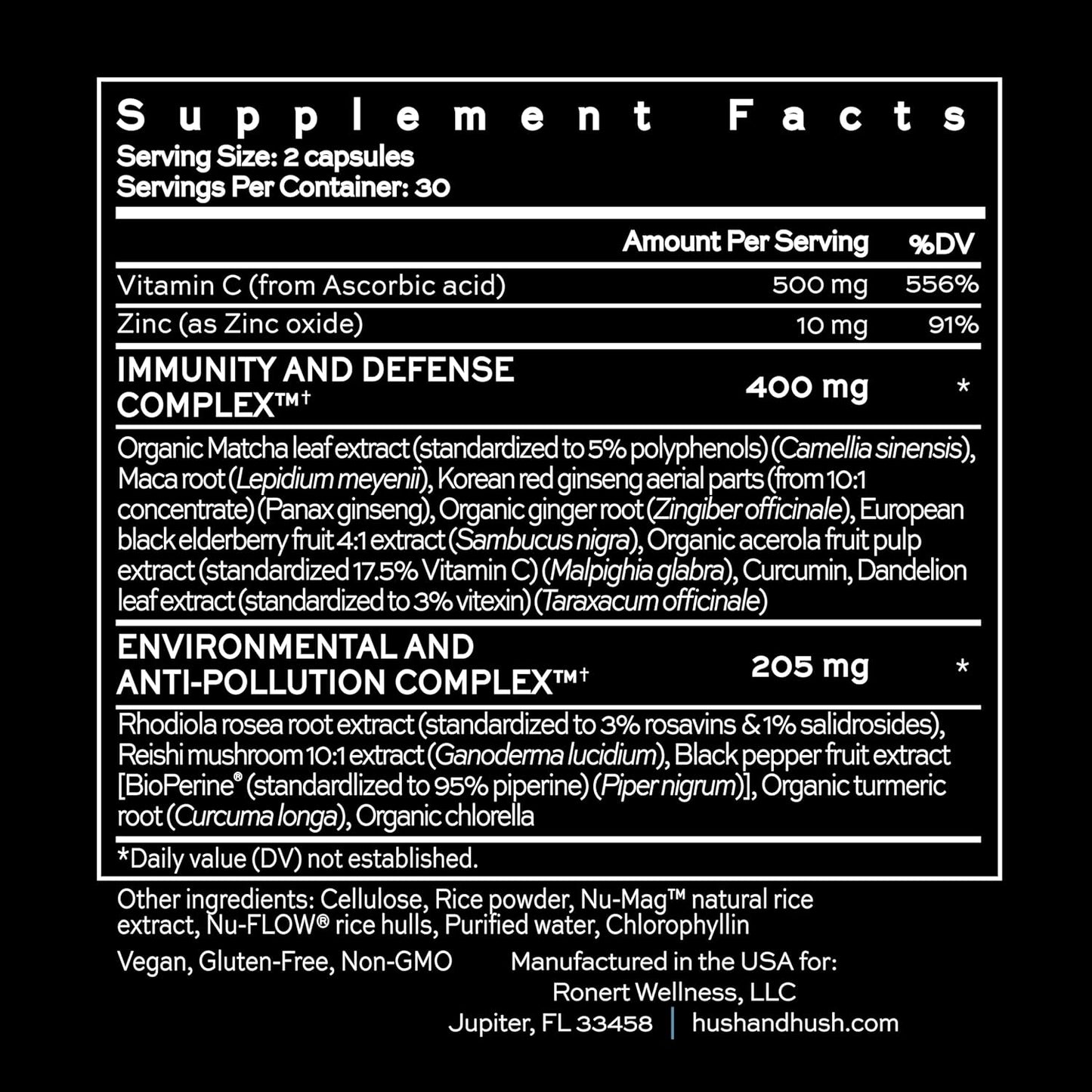 Immune Booster Energy Supplement with Vitamin C, Maca Root, Turmeric, and Matcha Leaf Extract - Vegan and Gluten Free - 60 Capsules