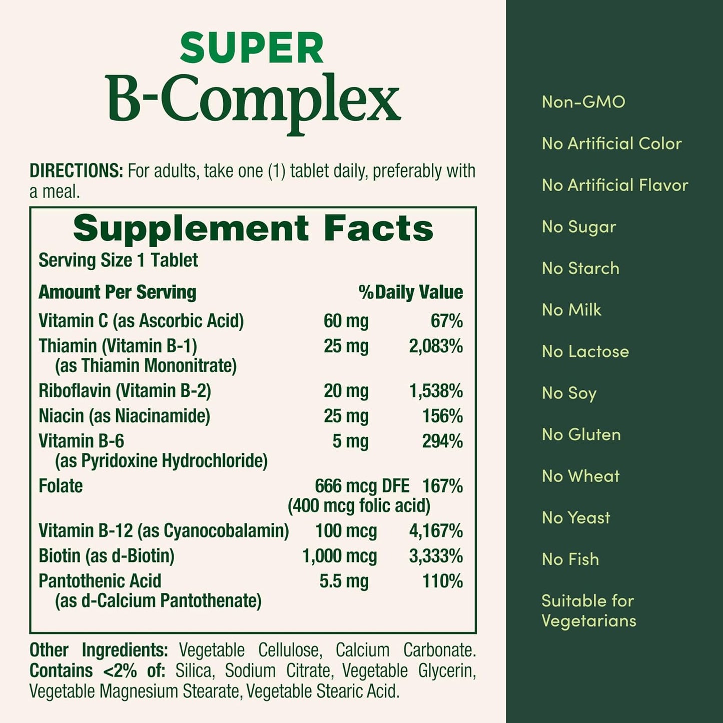 Immune & Energy Support: Nature's Bounty Super B Complex with Vitamin C & Folic Acid - 150 Tablets