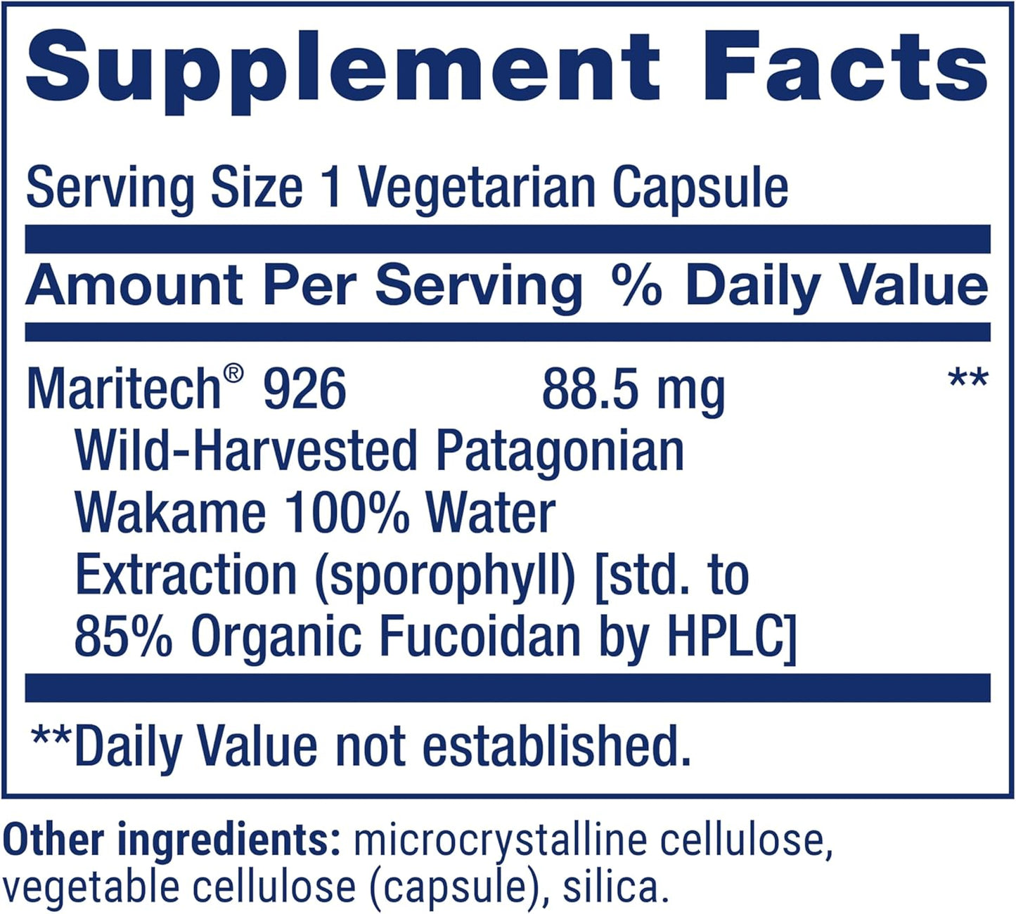 Immune Function Support: Life Extension Optimized Fucoidan with Maritech® 926, 60 Capsules, Gluten-Free, Non-GMO, Vegetarian