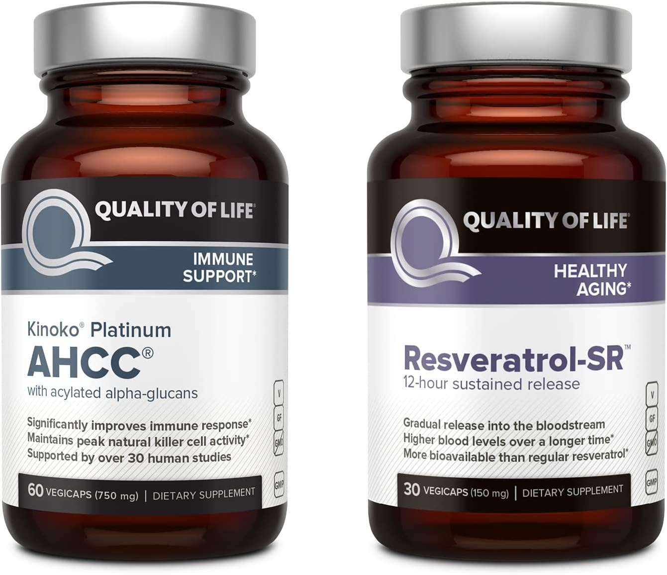 Immune Support and Resveratrol for Quality of Life - Kinoko Platinum AHCC Formula