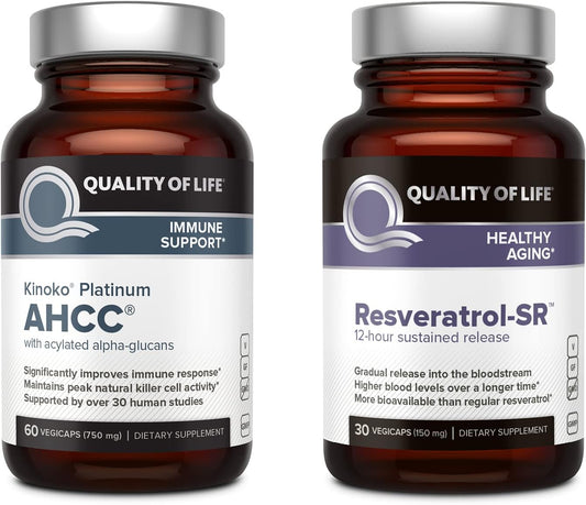Immune Support and Resveratrol for Quality of Life - Kinoko Platinum AHCC Formula