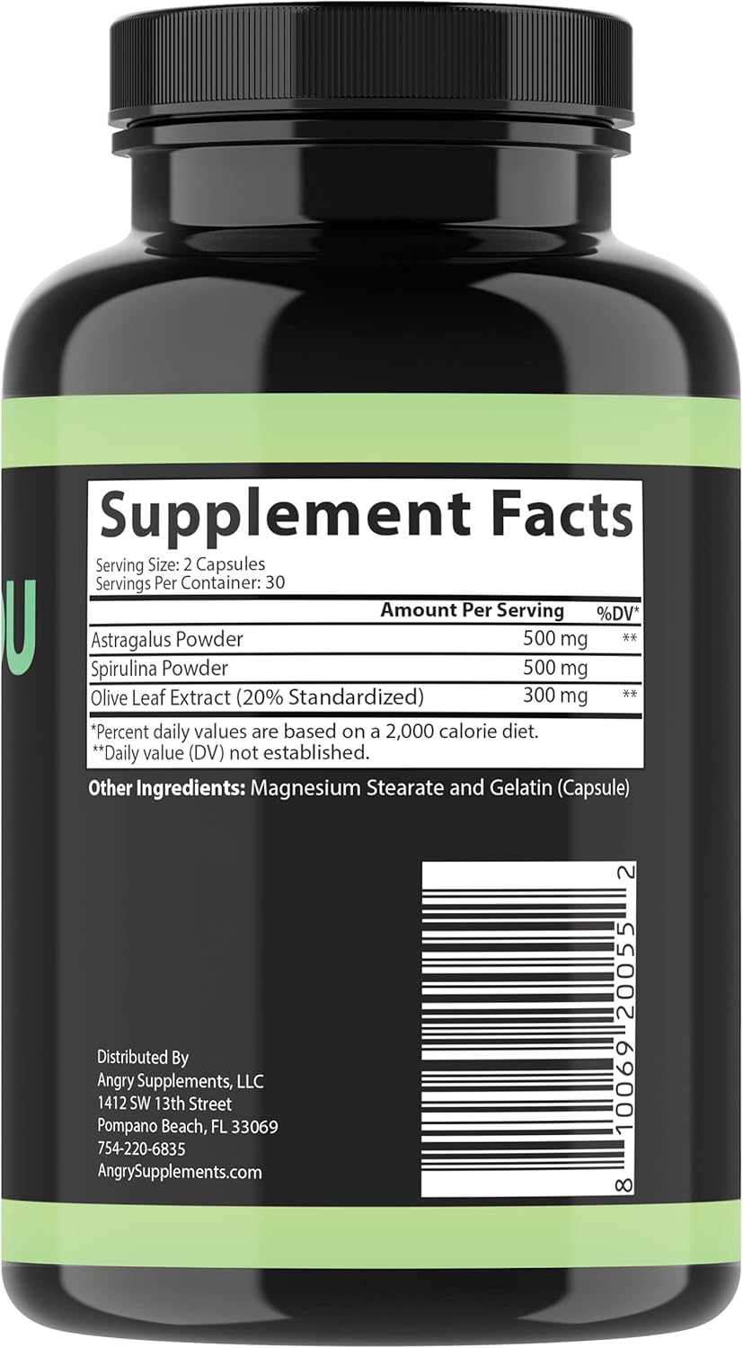 Immune Support Booster Formula with Spirulina & Olive Leaf Extract