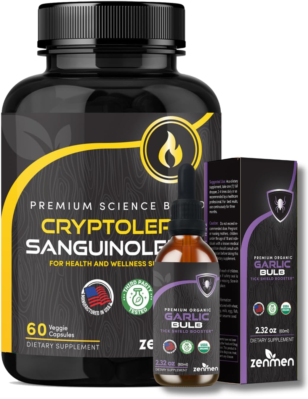 Immune Support Bundle: Garlic Tincture & Cryptolepis Sanguinolenta Capsules for Wellness