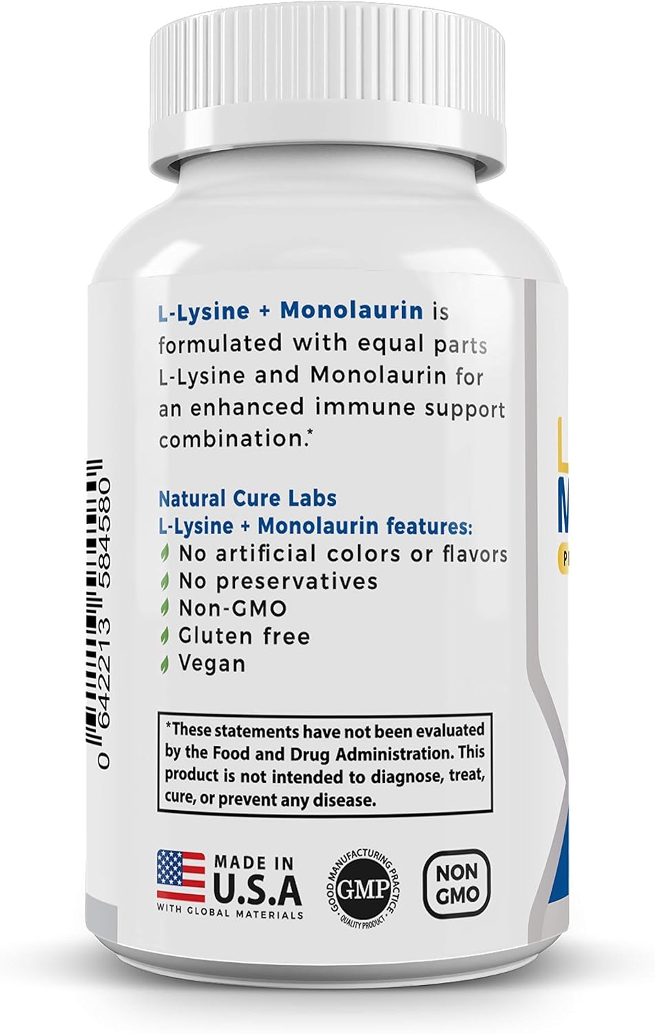 Immune Support Bundle: L-Lysine, Monolaurin, and More from Natural Cure Labs