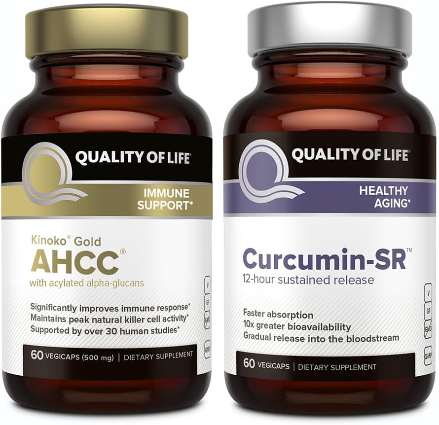 Immune Support Bundle with Kinoko Gold AHCC and Microactive Curcumin SR for Enhanced Quality of Life