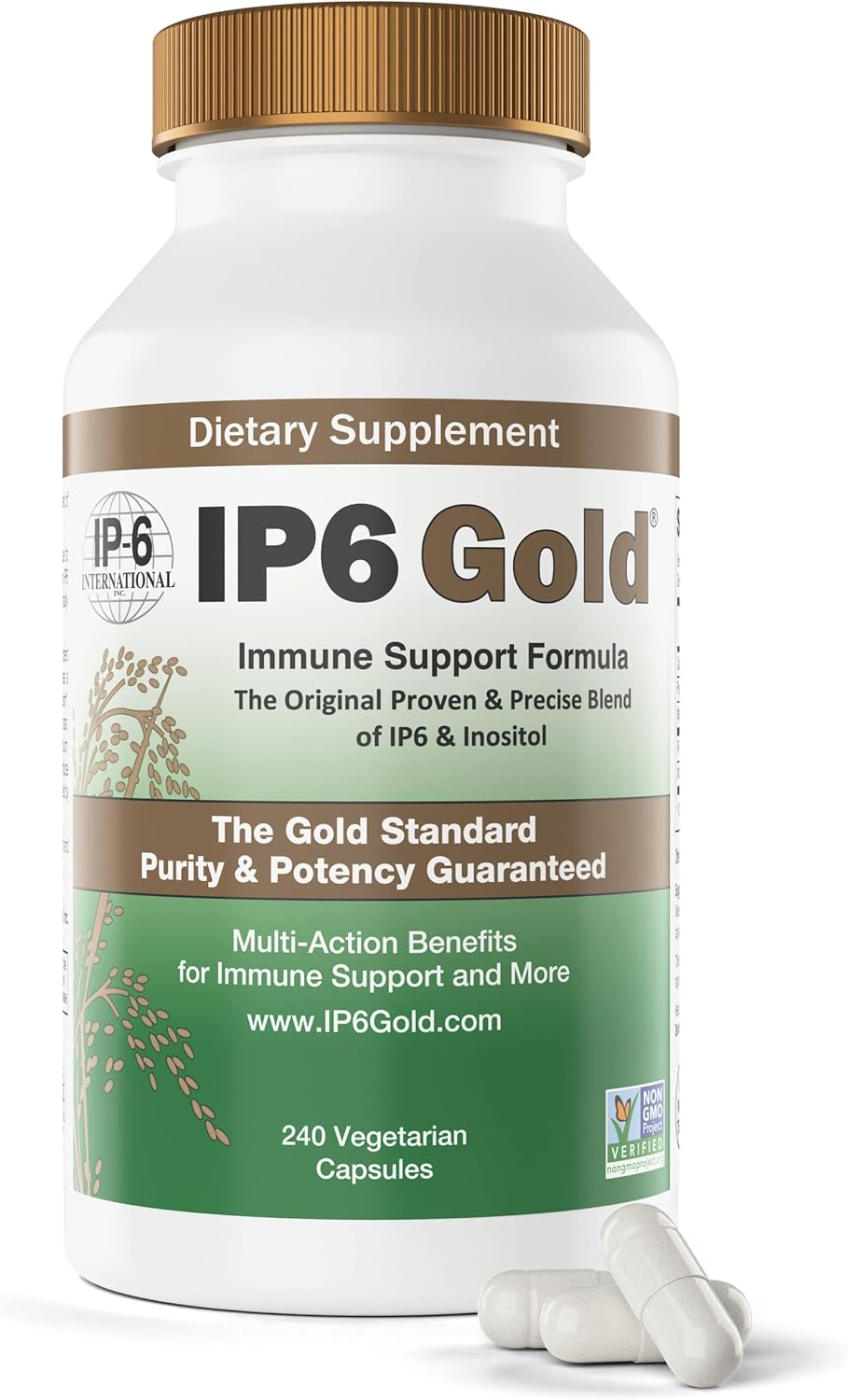 Immune Support Formula with IP6 Gold, 240 Vegetarian Capsules